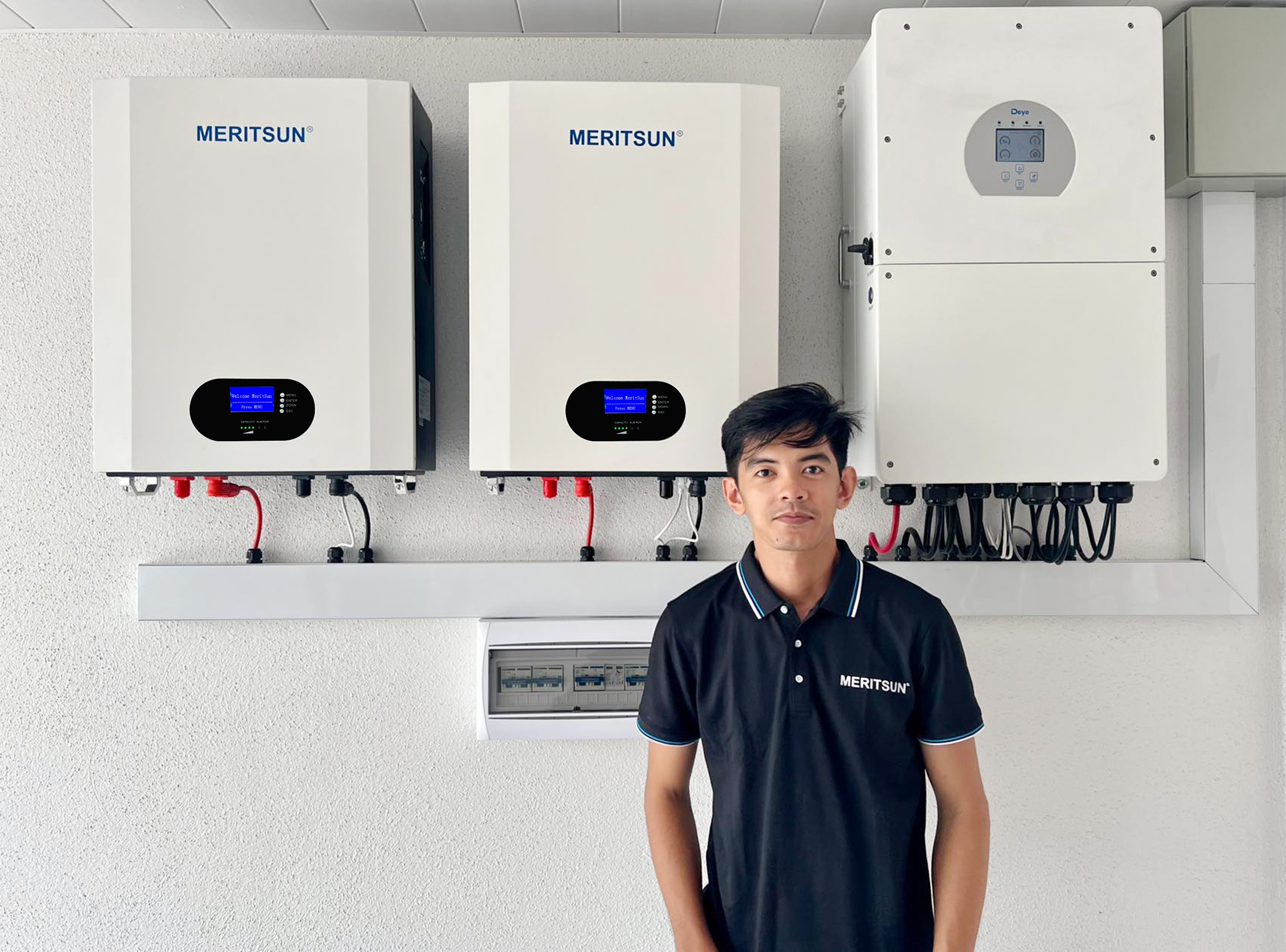 MERITSUN 20kWh POWERWALL LIFEPO4 BATTERY FOR HYBRID SOLAR SYSTEM IN PHILIPPINE