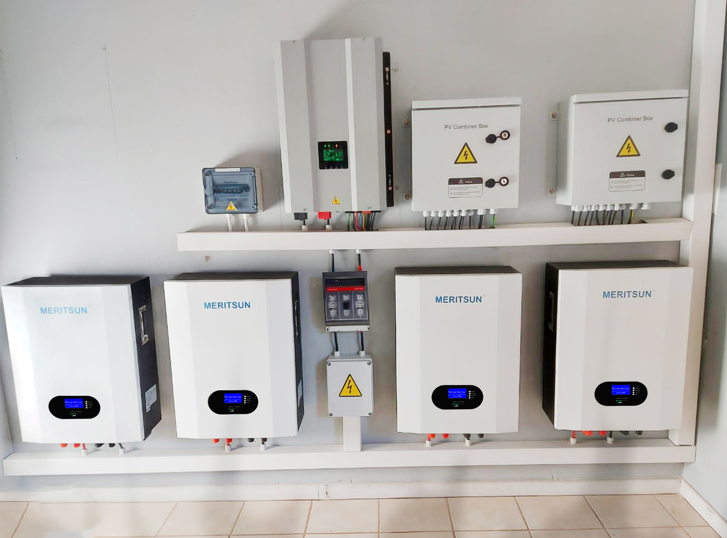 MERITSUN 40kWh POWERWALL LIFEPO4 BATTERY FOR HYBRID SOLAR SYSTEM IN USA