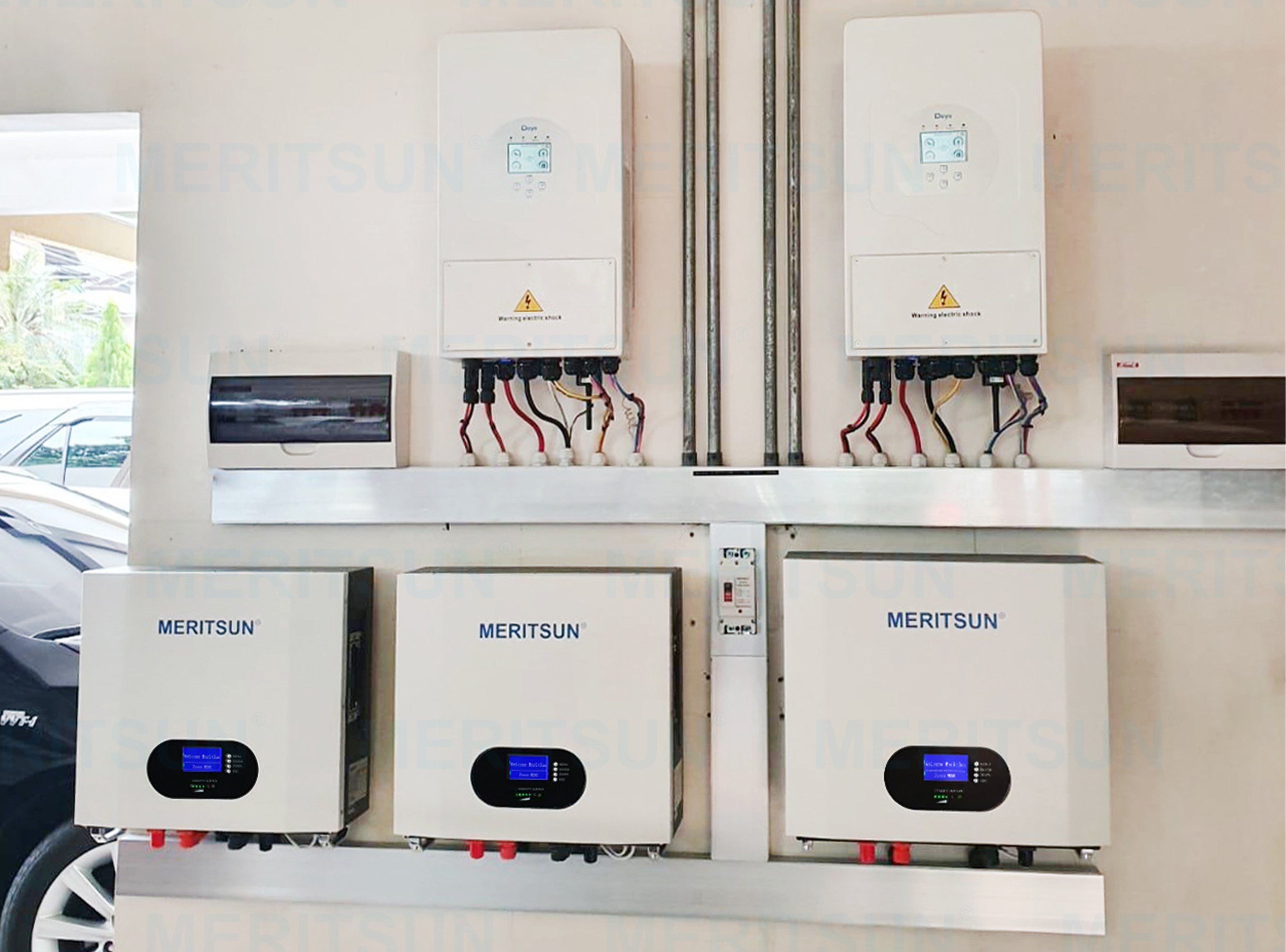 MERITSUN 15kWh POWERWALL LIFEPO4 BATTERY FOR HYBRID SOLAR SYSTEM IN PHILIPPINE